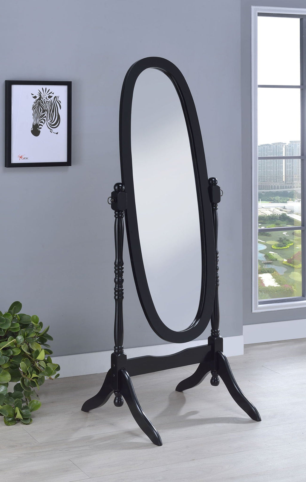 Foyet Adjustable Full-Length Cheval Mirror | Black