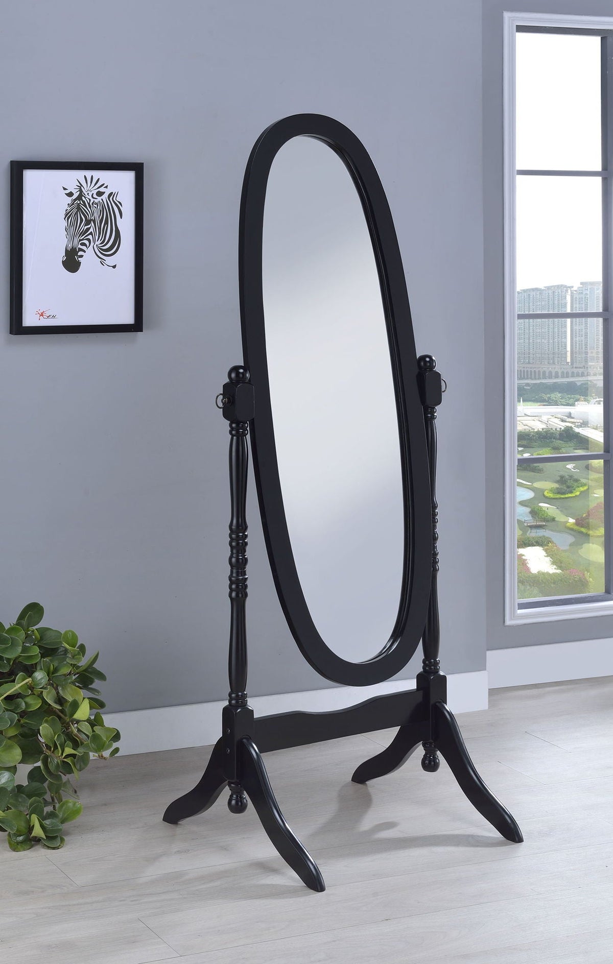 Foyet Adjustable Full-Length Cheval Mirror | Black
