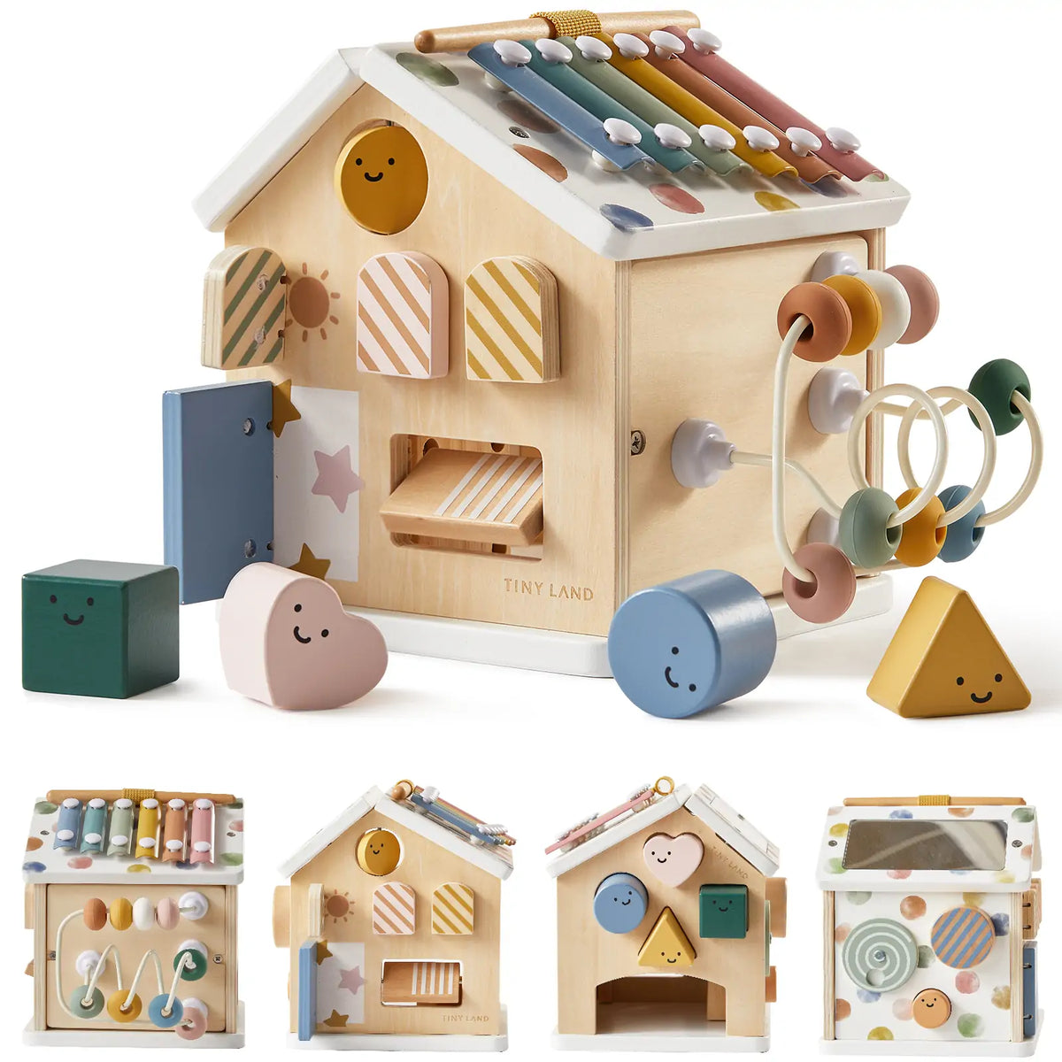 Tiny Land® Cottage Activity Cube | Morandi