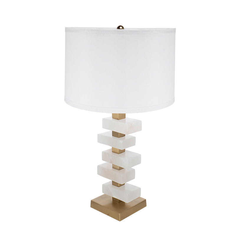 Sculptural Alabaster & Gold Table Lamp