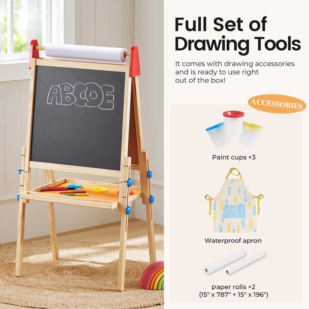 Tiny Land® Adjustable 3-in-1 Kids Art Easel