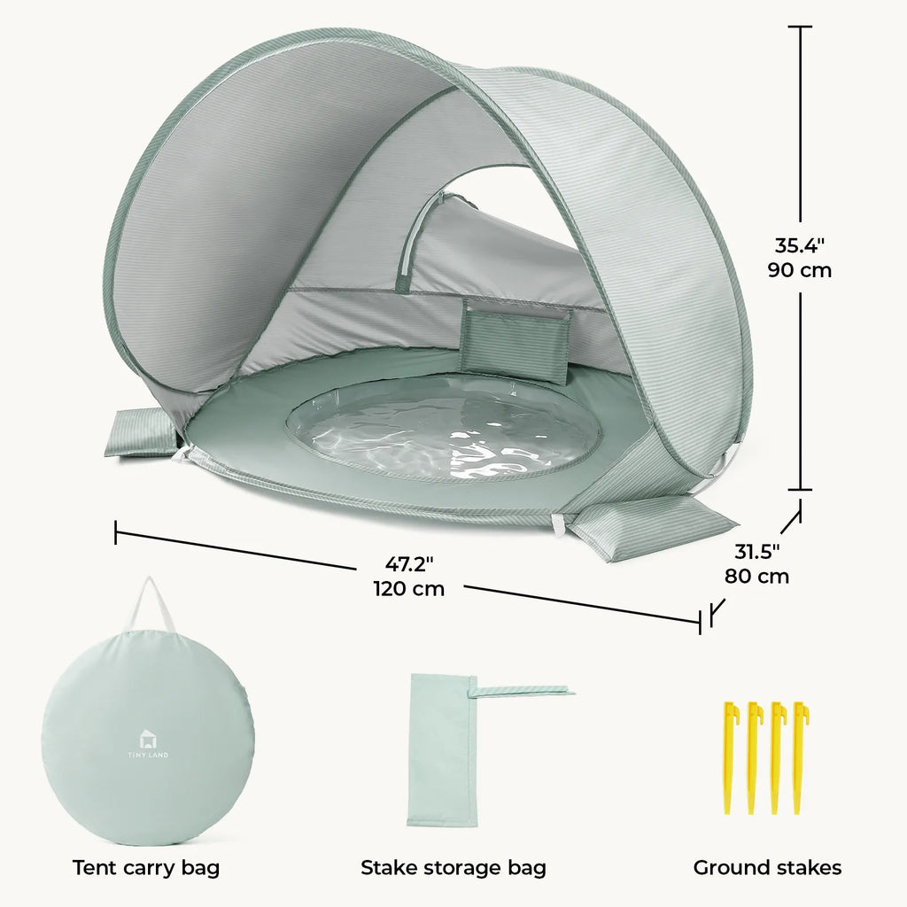 Tiny Land® Kids Beach Tent with Built-In Splash Pool