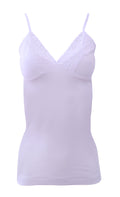 EGi Women's Filo di Scozia Cotton Camisole with Macramé Lace | Made in Italy