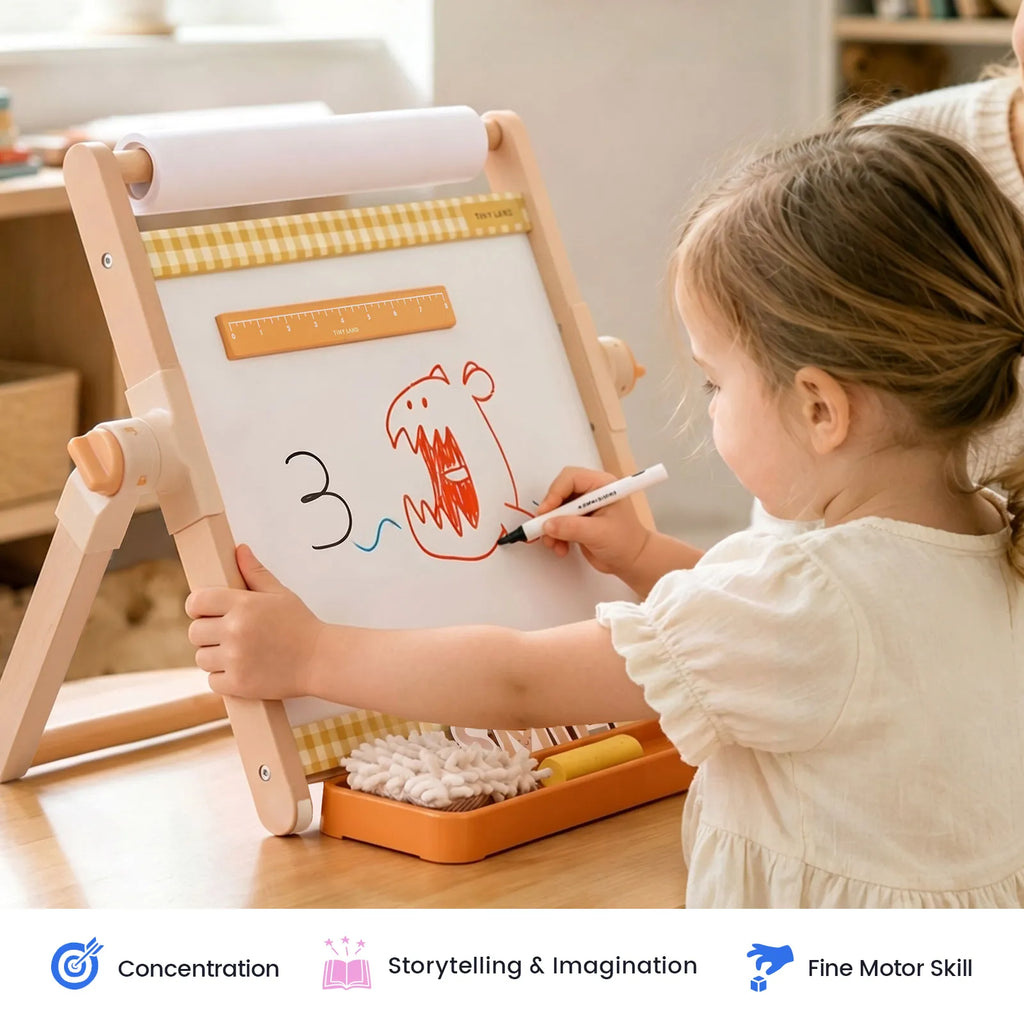 Tiny Land® 3-in-1 Magnetic Tabletop Art Easel