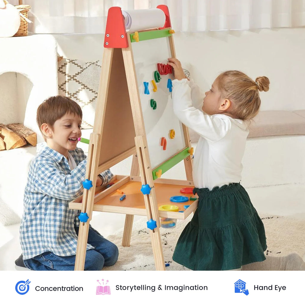 Tiny Land® Adjustable 3-in-1 Kids Art Easel