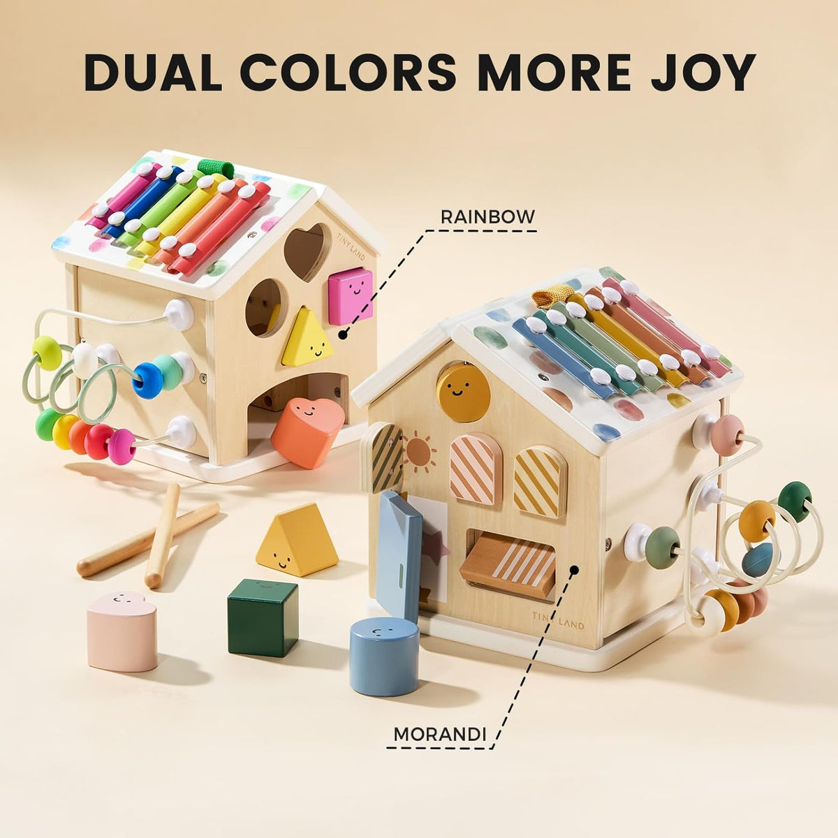 Tiny Land® Cottage Activity Cube | Morandi