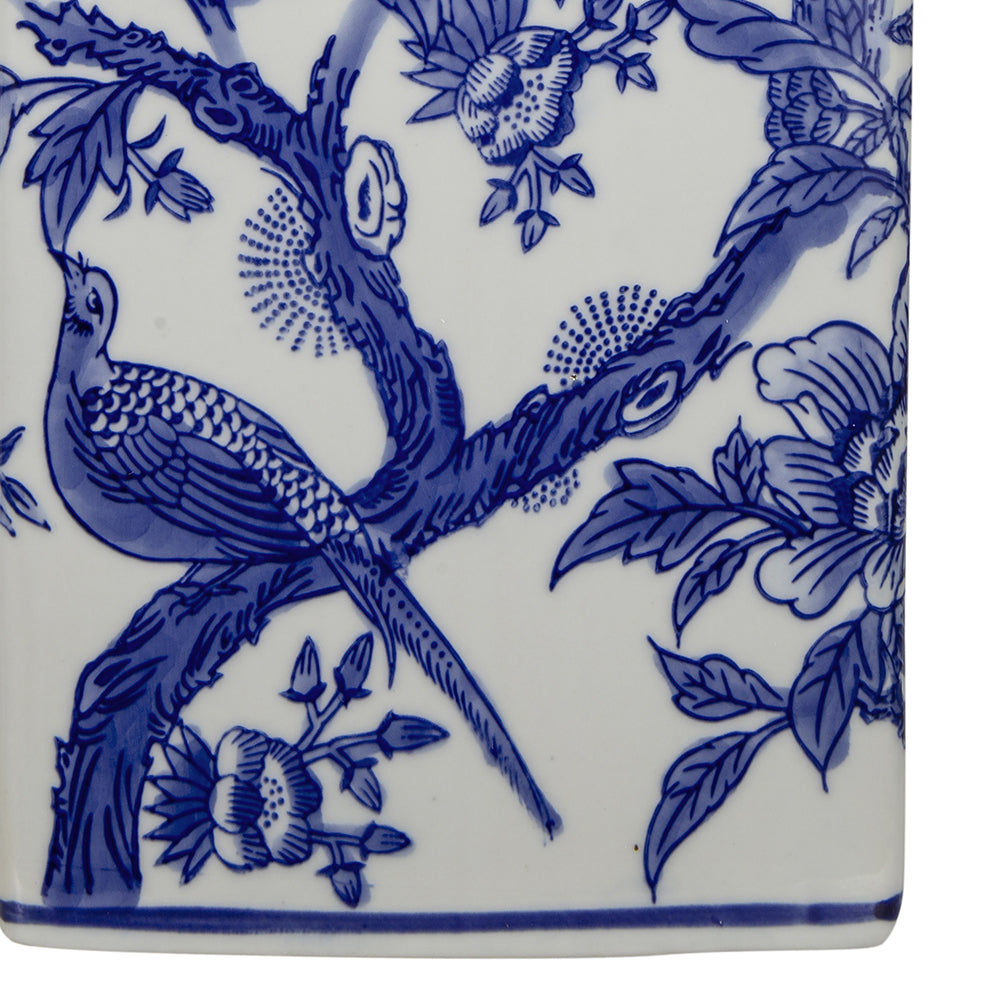 Blue & White Botanical Ceramic Table Lamp