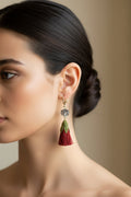 Handmade Floral Tassel Dangle Earrings for Women