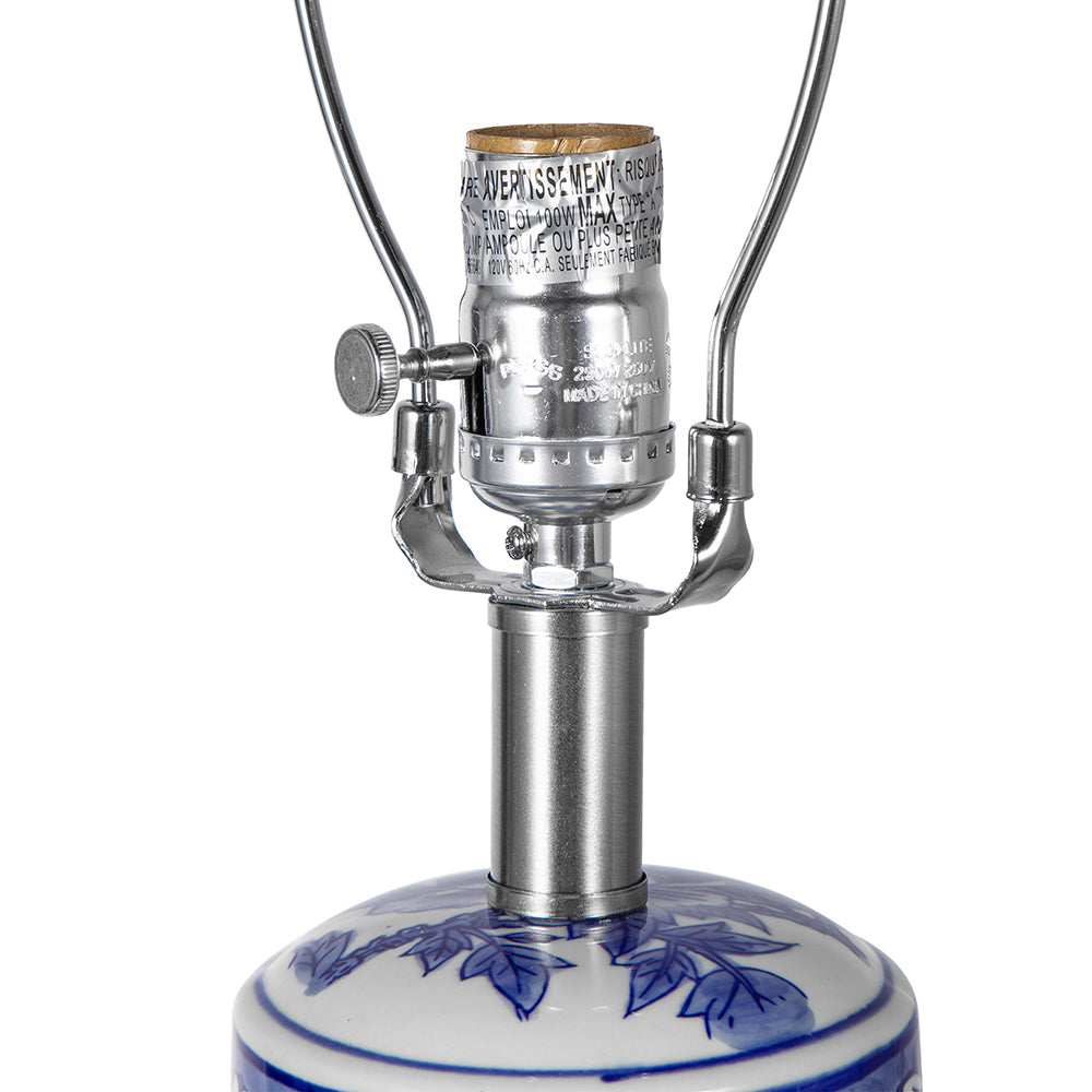 Blue & White Botanical Ceramic Table Lamp