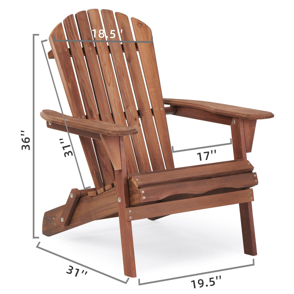 Folding Wood Adirondack Chairs | Set of 2