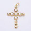 Gold-Filled Cross Pendant with Clear Cubic Zirconia