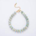 Light Green Aventurine Beaded Bracelet | Gold-Filled