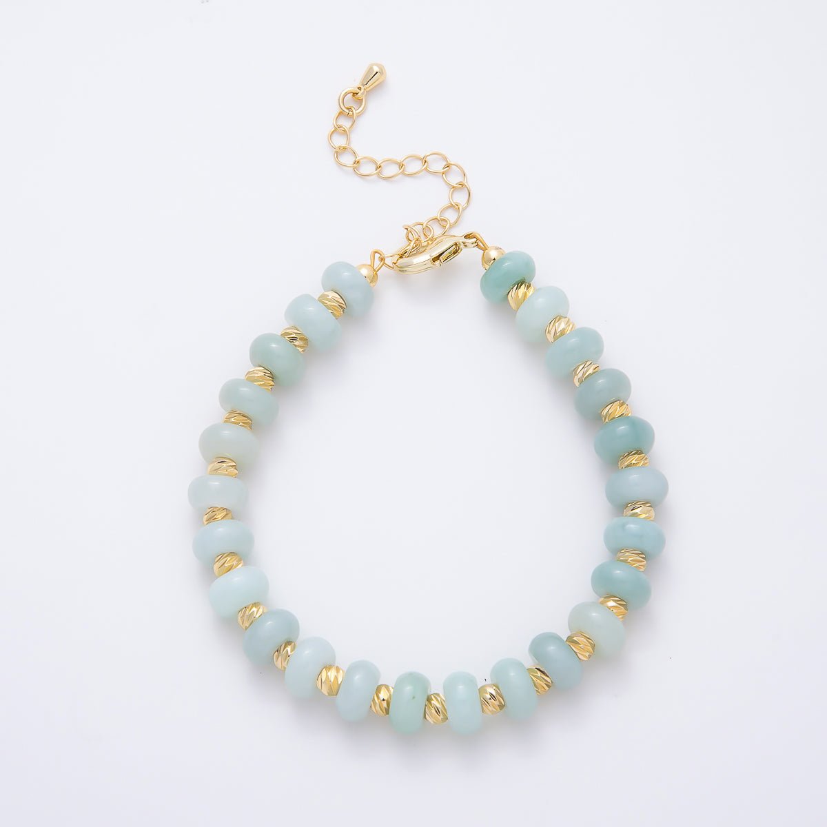Light Green Aventurine Beaded Bracelet | Gold-Filled