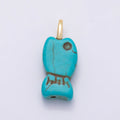 Turquoise Fish Pendant with 18K Gold-Filled Finish