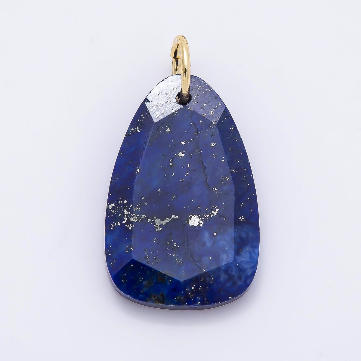 18K Gold Filled 32mm Multifaceted Gemstone Teardrop Charm | Charms-01413 ~ Charms-01420