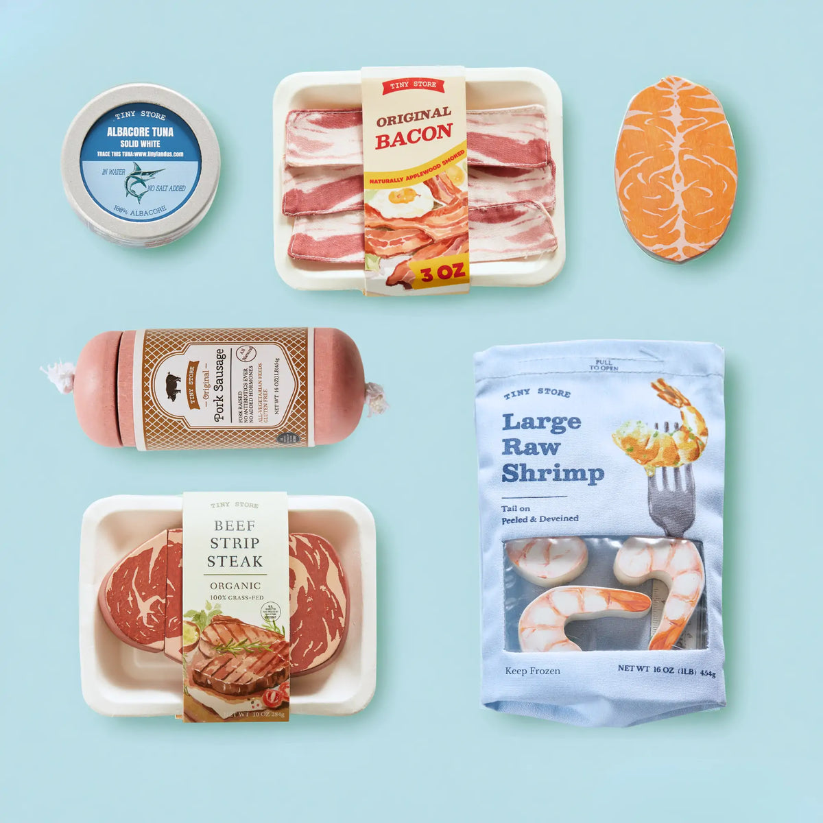 Tiny Land® Meat & Seafood Pretend Play Food Set