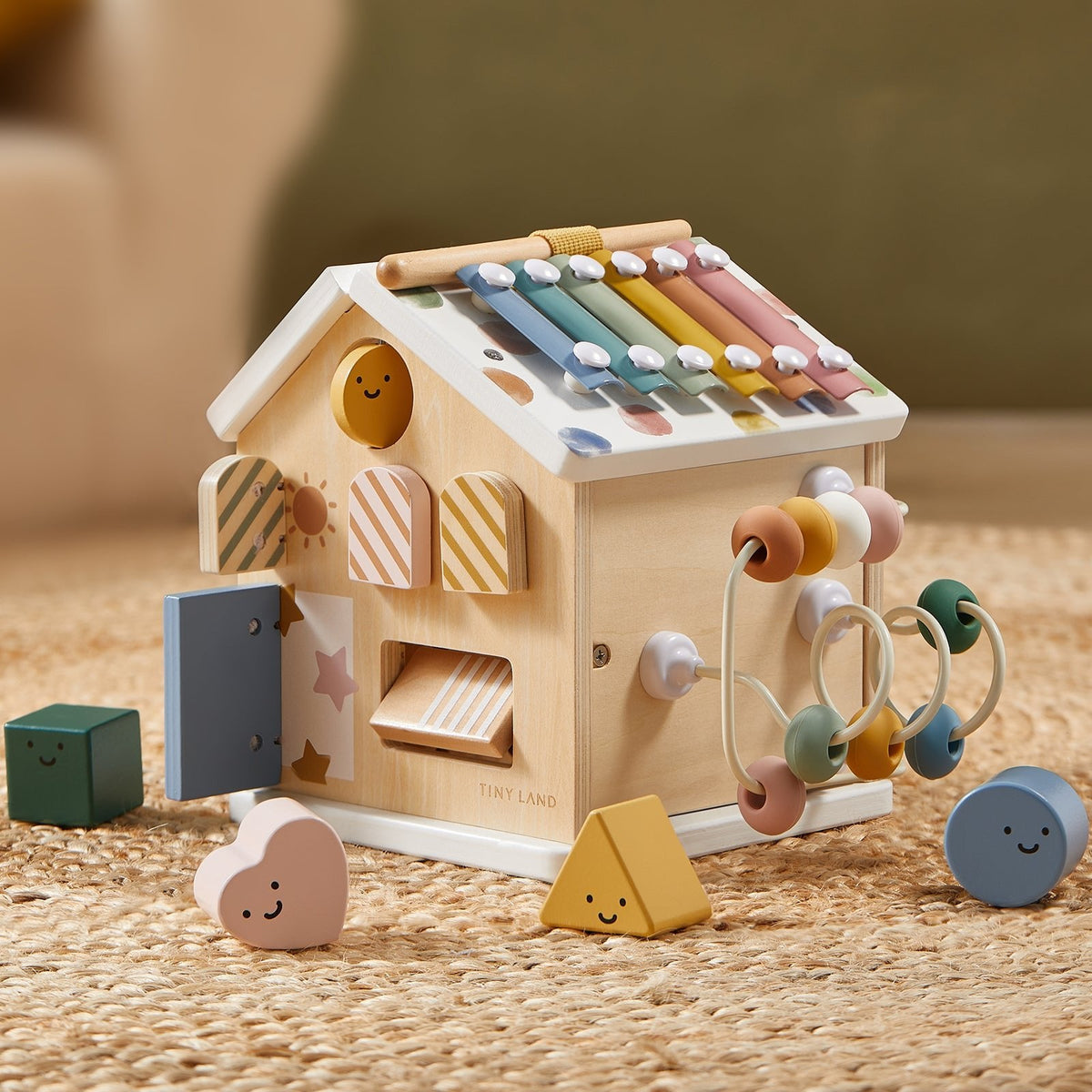 Tiny Land® Cottage Activity Cube | Morandi
