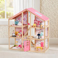 Tiny Land® Sweetwood Love Dollhouse & Wooden Family Set