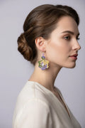 Women’s Handmade Vintage Crochet Fan Earrings – Pearl Bead Boho Style