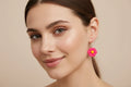 Women’s Handmade Fuchsia Daisy Earrings – Boho Floral Design