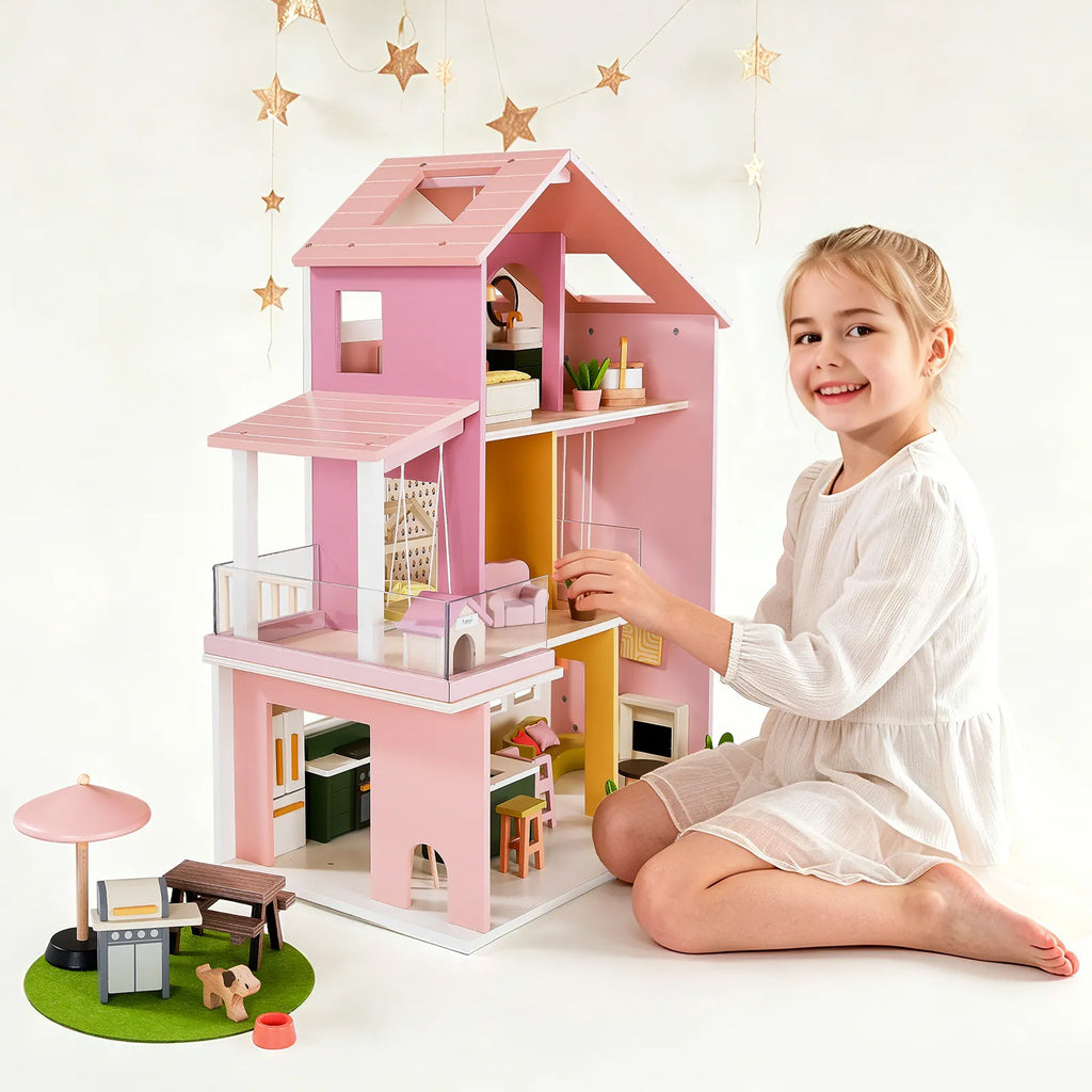 Tiny Land® Sweetwood Edge Wooden Dollhouse