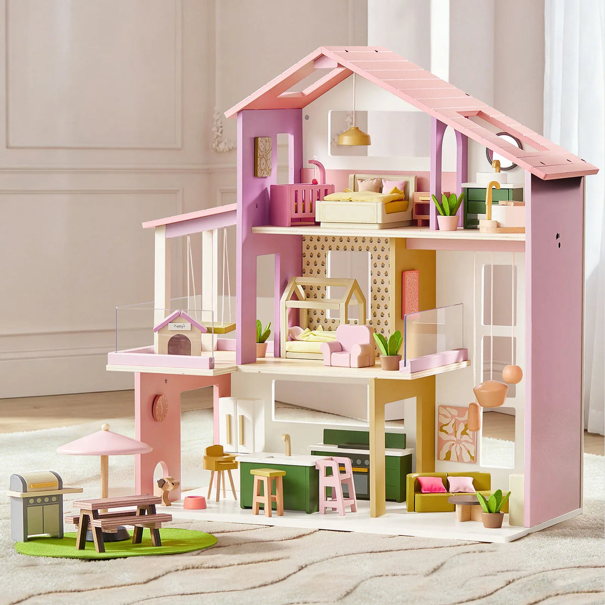 Tiny Land® Sweetwood Edge Wooden Dollhouse