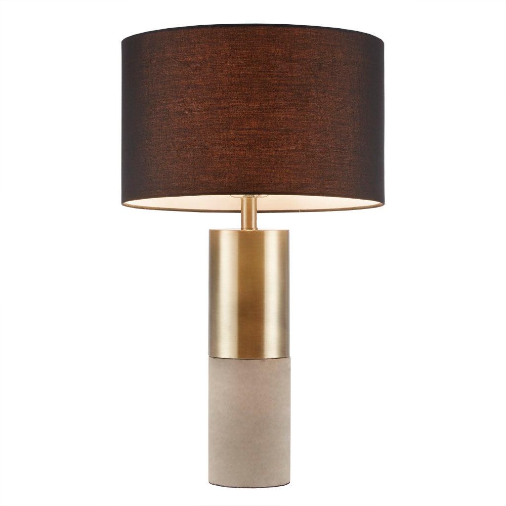 Concrete Table Lamp with Concrete Base - Grey