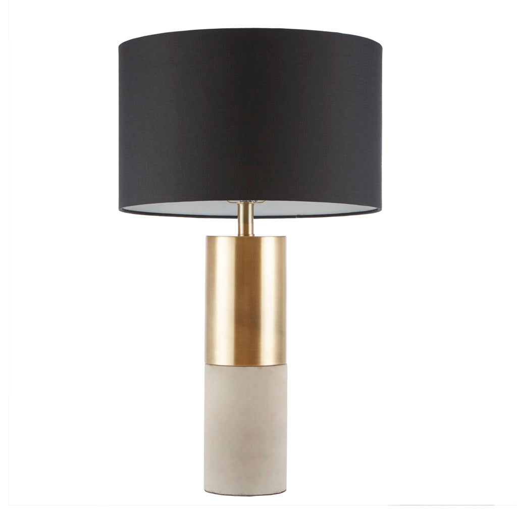Concrete Table Lamp with Concrete Base - Grey