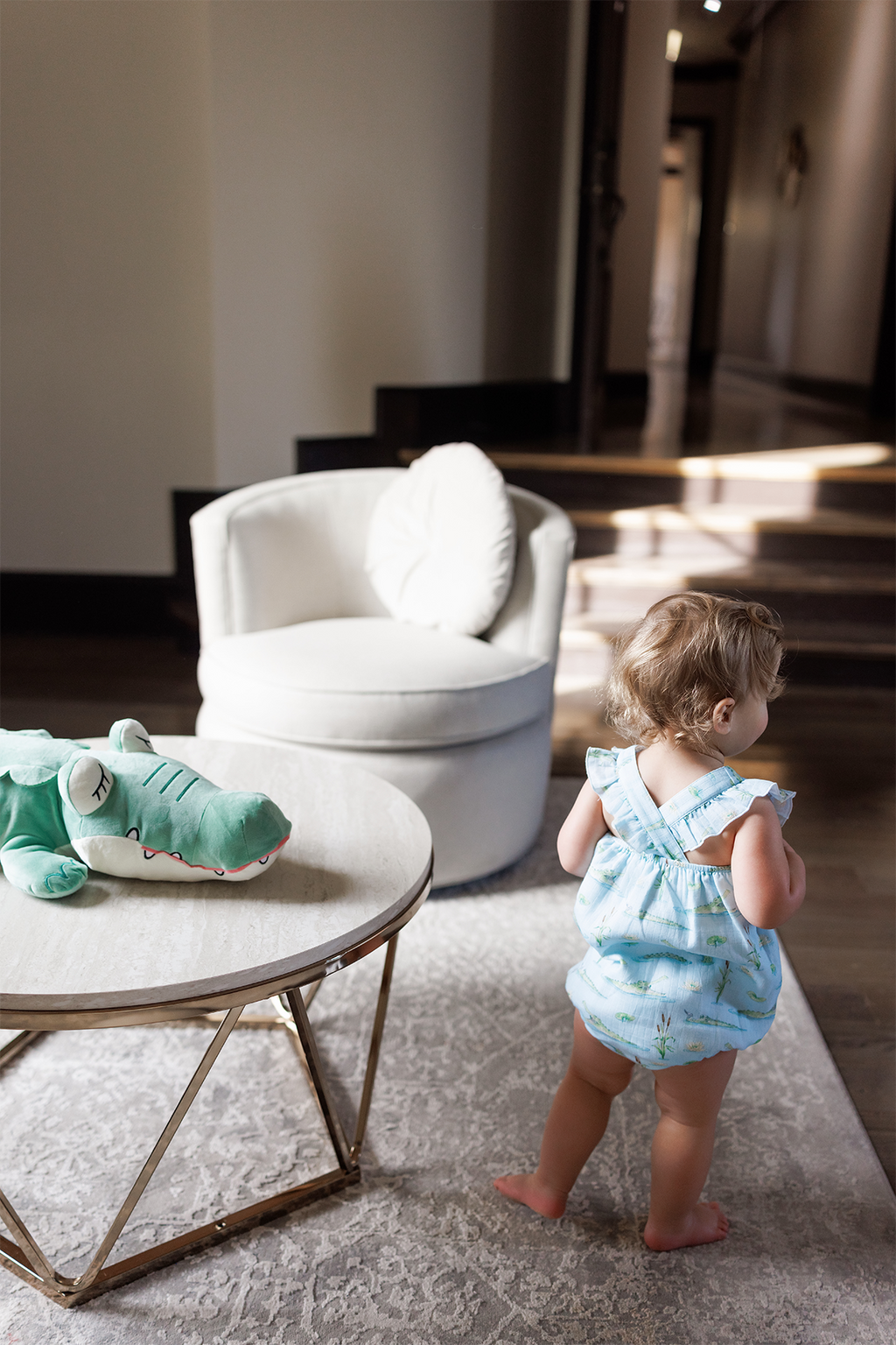Gator Games Organic Muslin Baby Bubble Romper