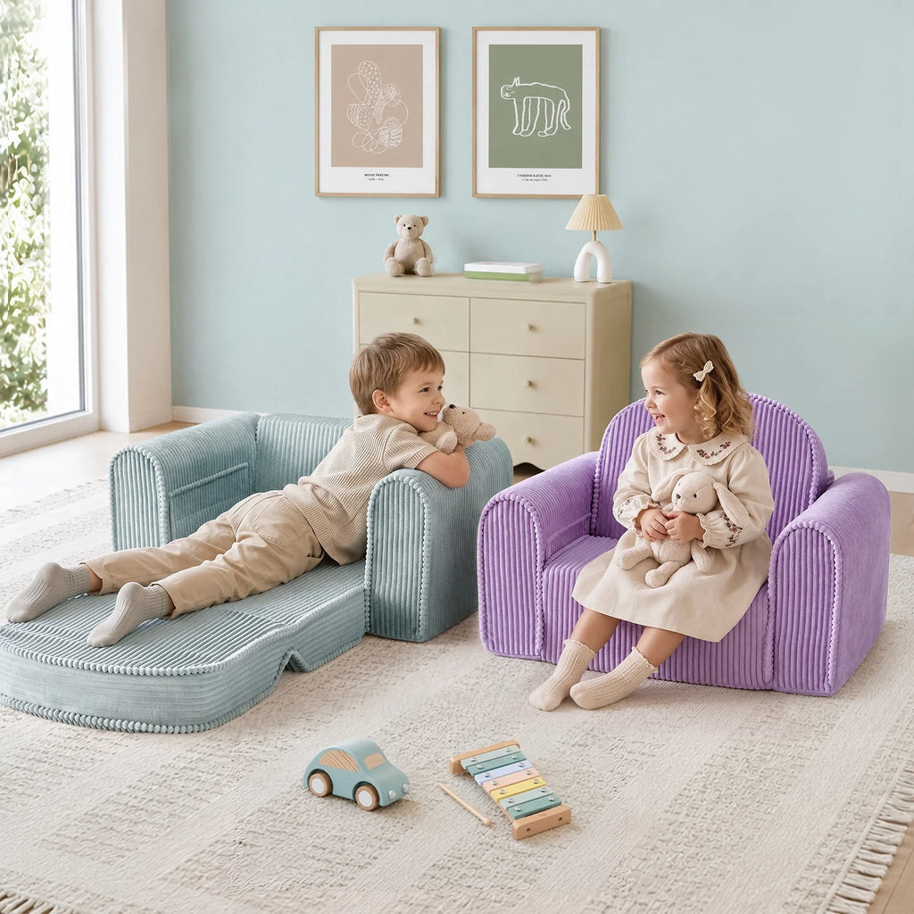 Tiny Land® GentleSnug Corduroy Kids Flip-Out Chair