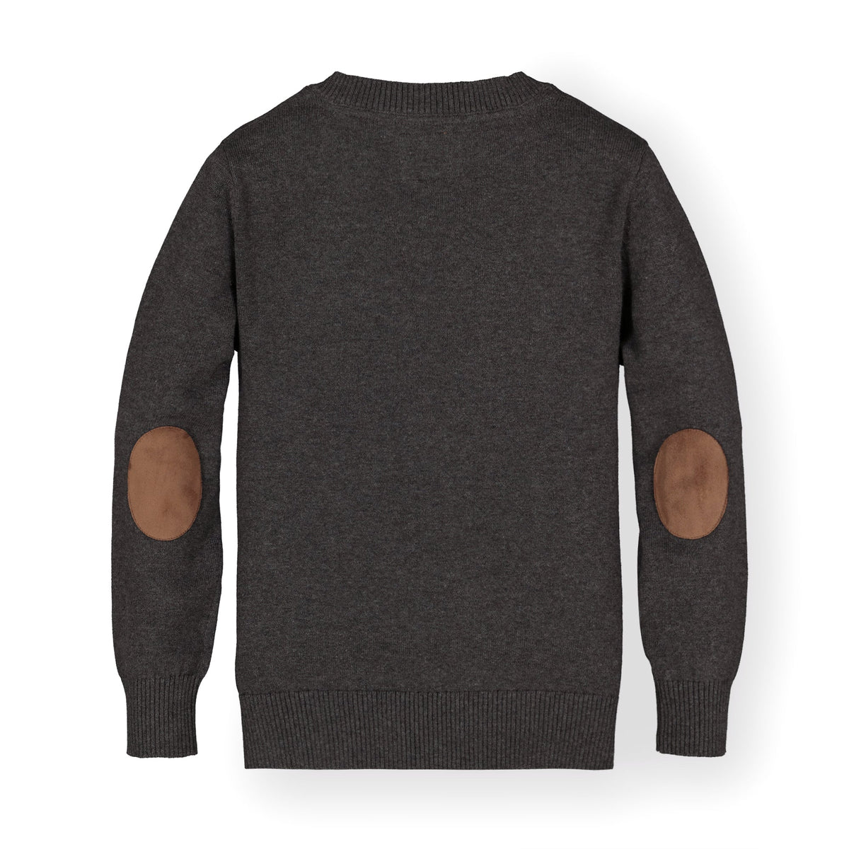 Organic V-Neck Sweater with Elbow Patches