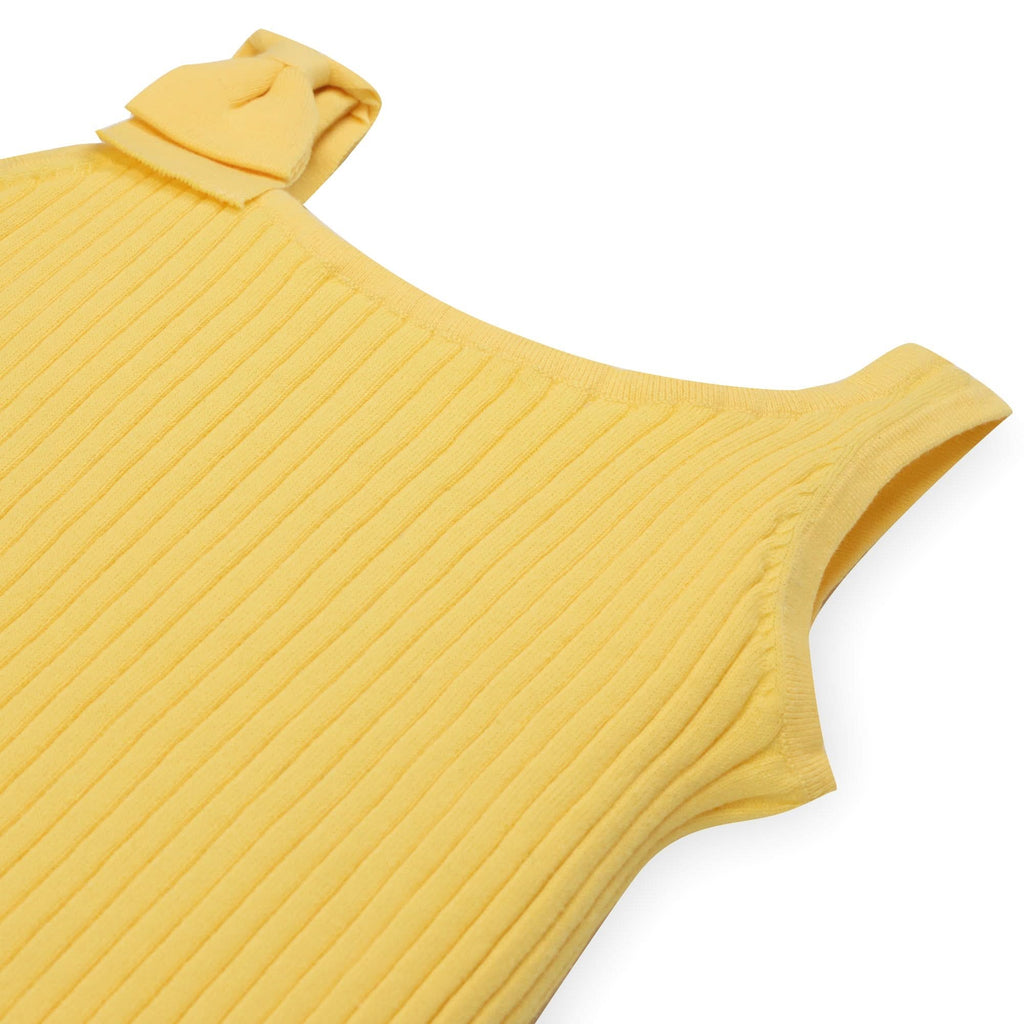 Hope & Henry Girls' Organic Cotton-Blend Bow Tank | Yellow