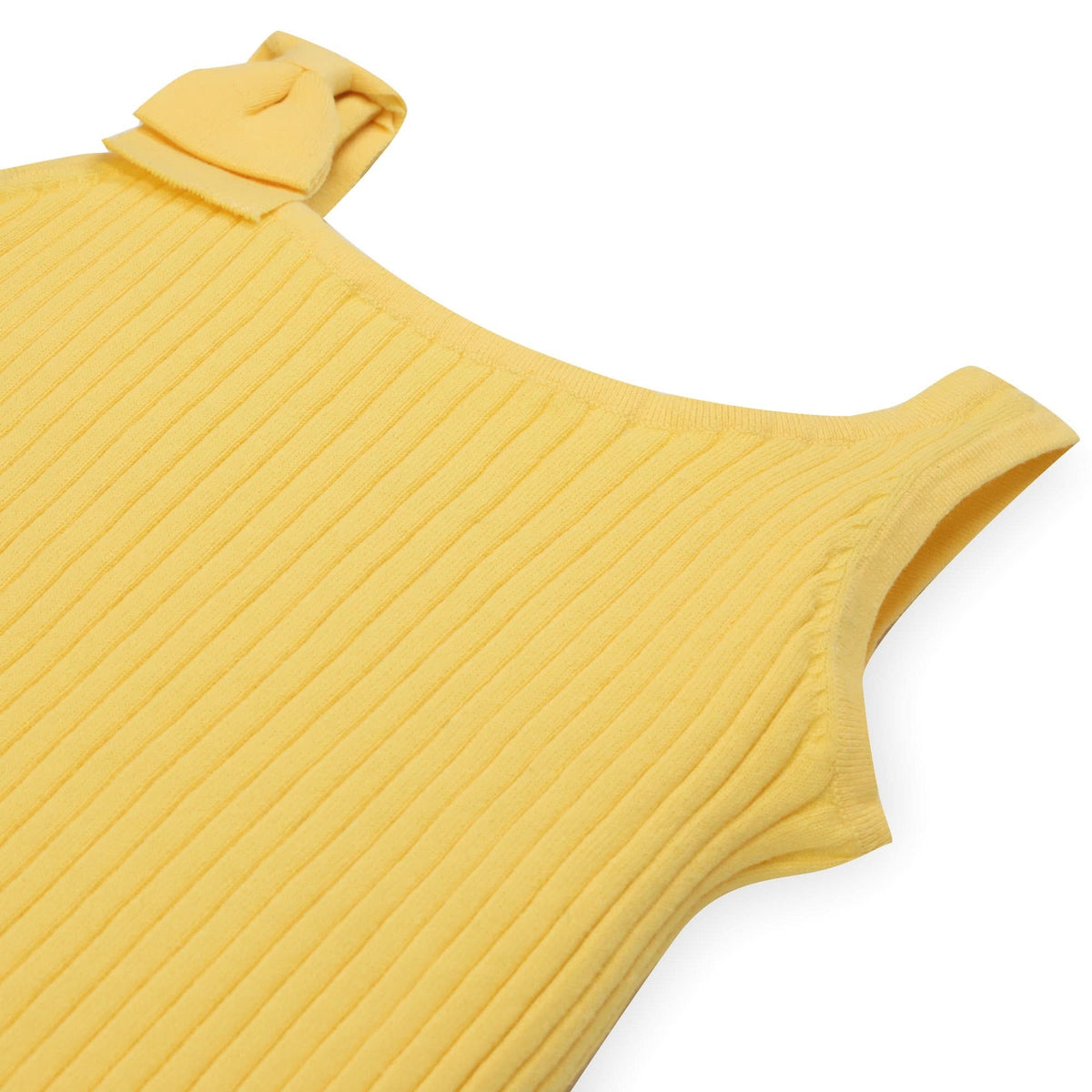 Hope & Henry Girls' Organic Cotton-Blend Bow Tank | Yellow
