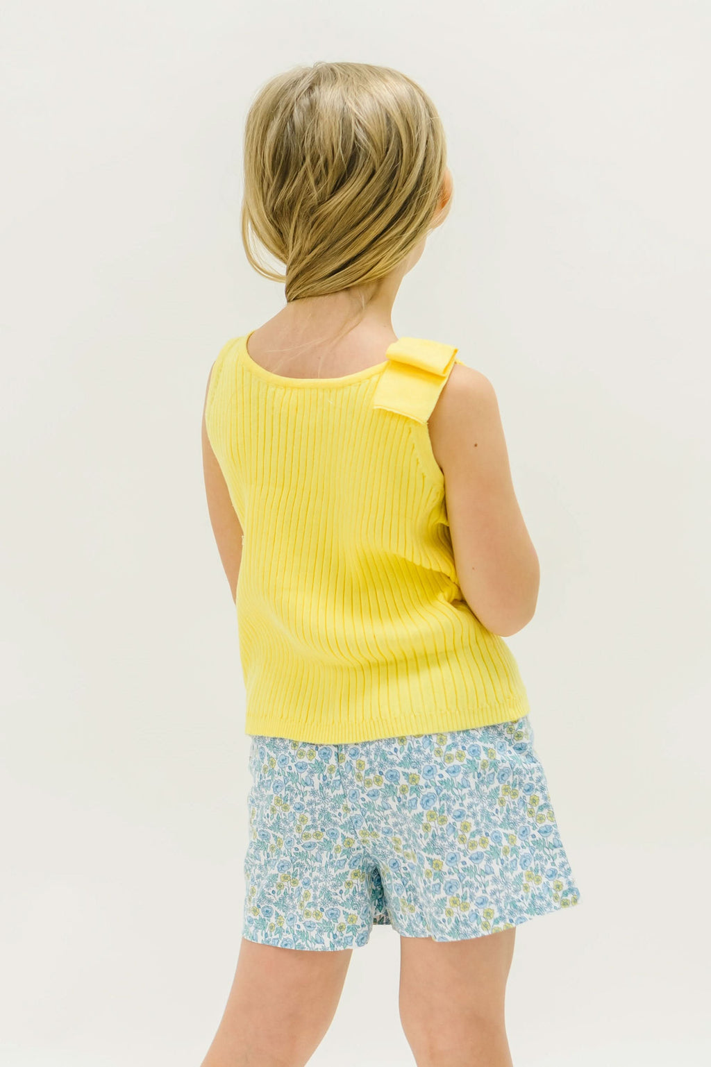 Hope & Henry Girls' Organic Cotton-Blend Bow Tank | Yellow