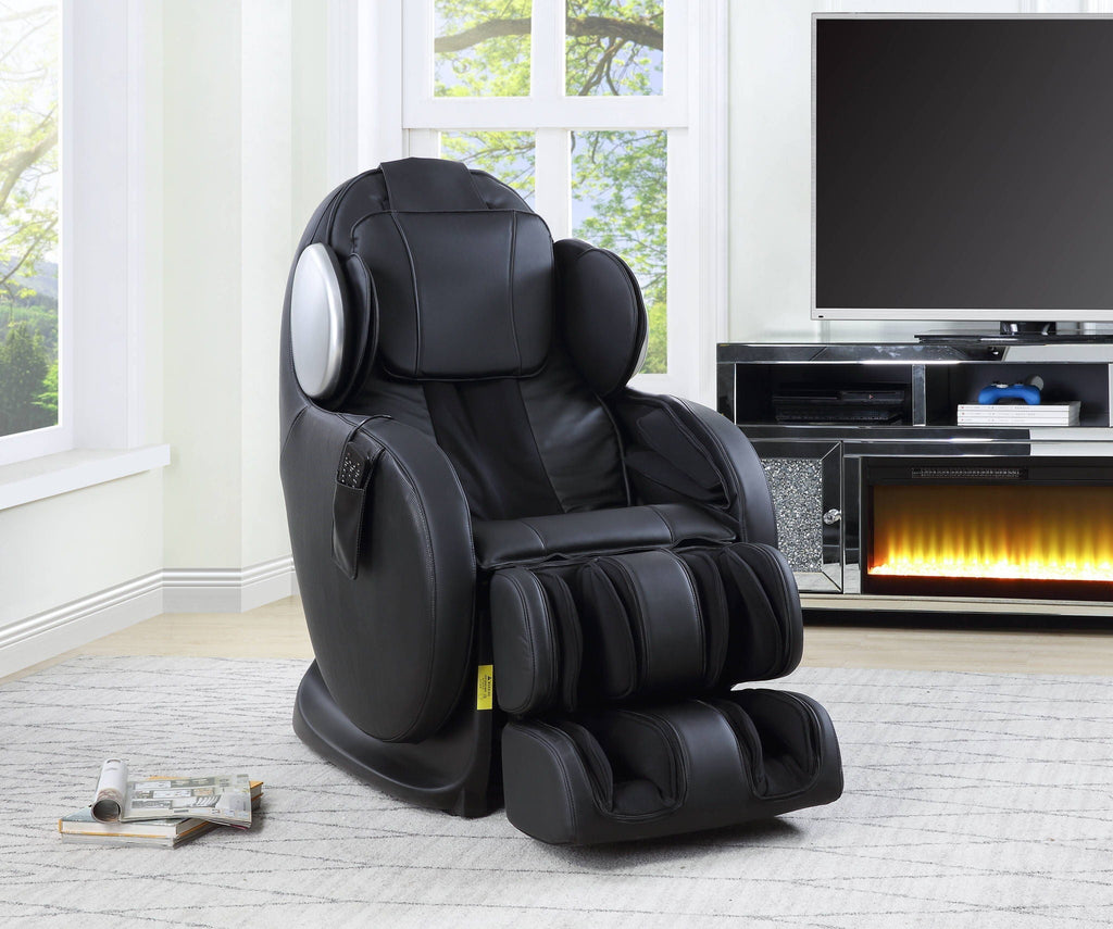 Pacari Synthetic Power 2D Massage Chair with Faux Leather - Black or Dark Brown