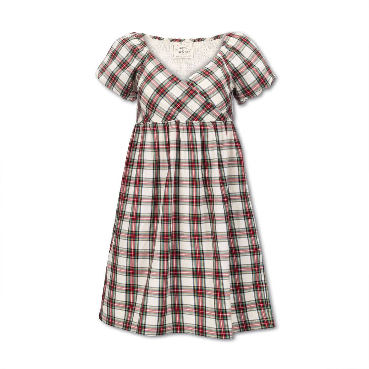 Puff Sleeve Crossover Dress