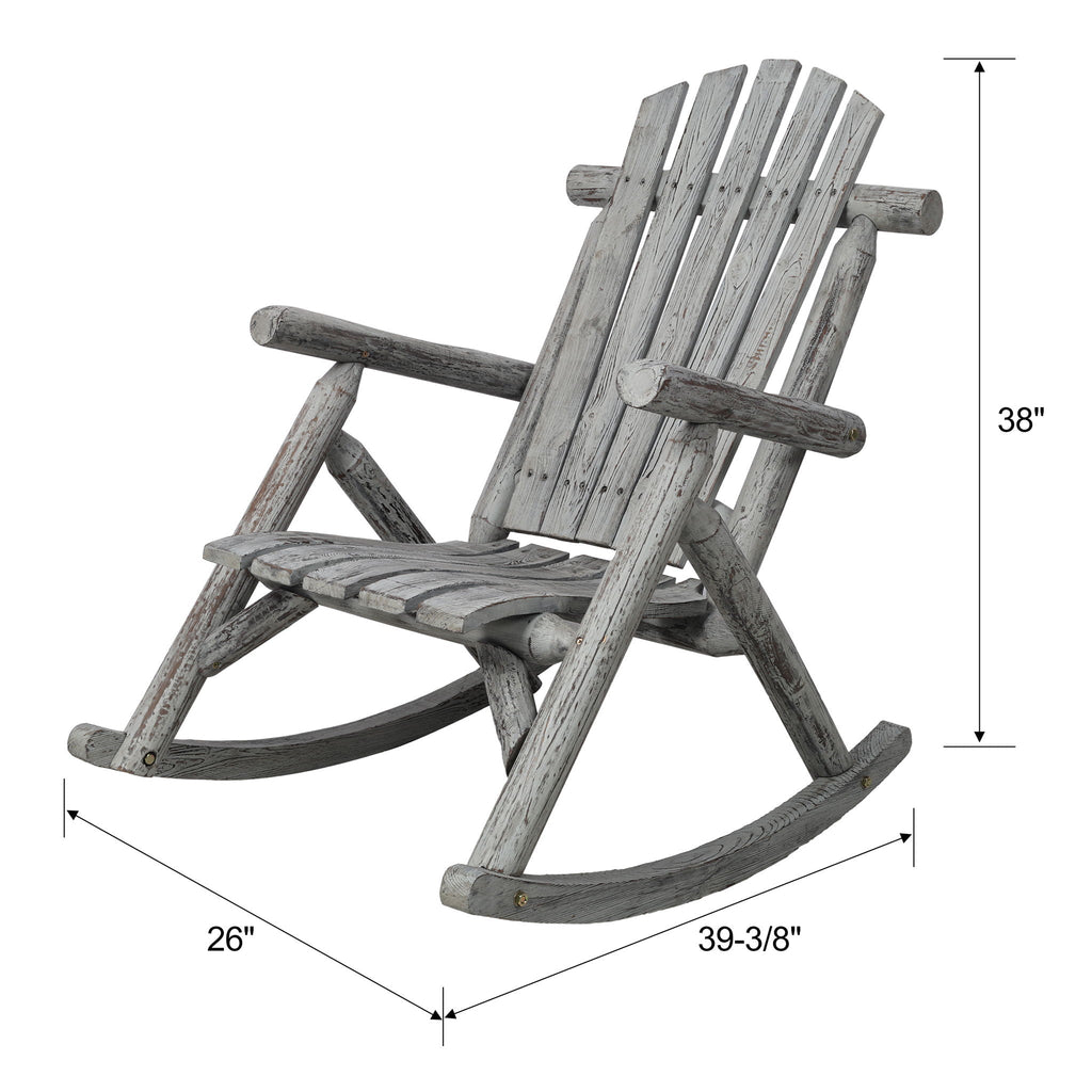 Fir Wood Porch Rocking Chair