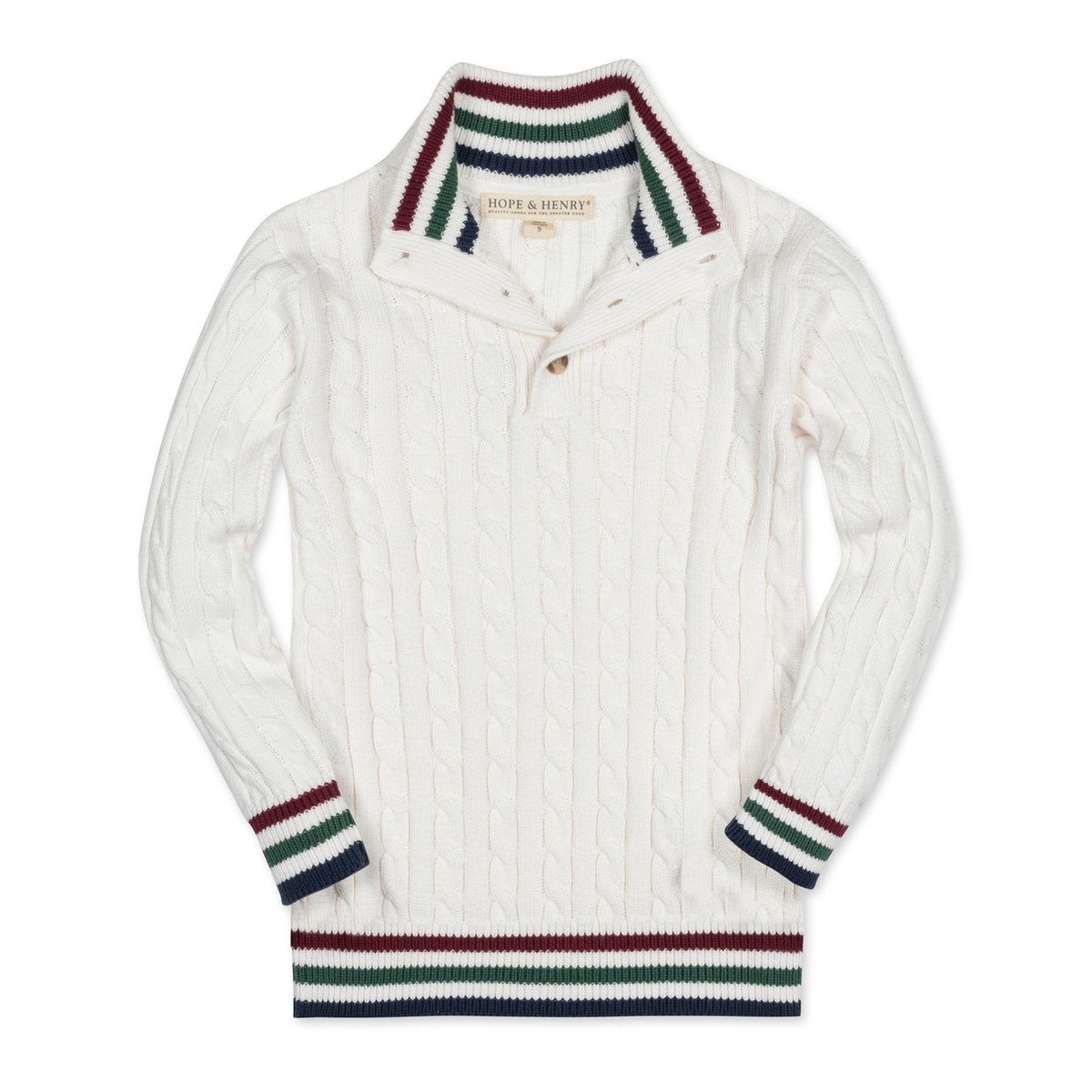 Organic Mock Neck Cable Sweater - Baby