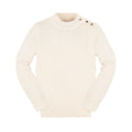Girls’ Organic Cotton Mock-Neck Sweater – Ivory