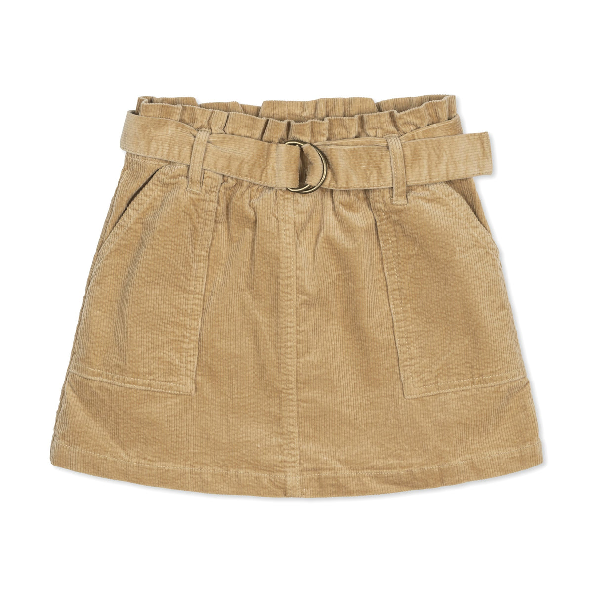 Girls’ Organic Cotton Blend Corduroy Skirt – Khaki