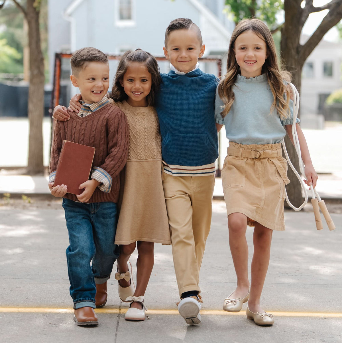 Girls’ Organic Cotton Blend Corduroy Skirt – Khaki
