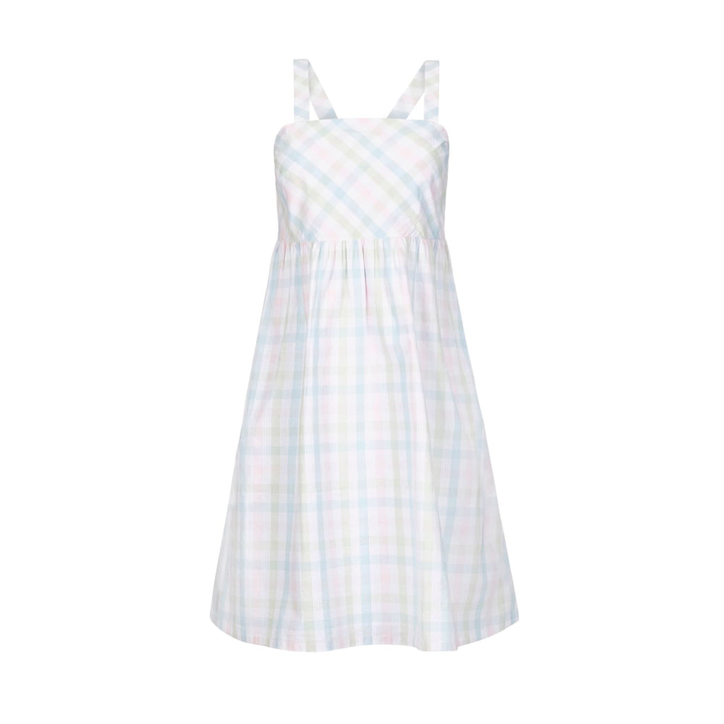 Women’s Organic Cotton Seersucker Sundress – Pastel Check