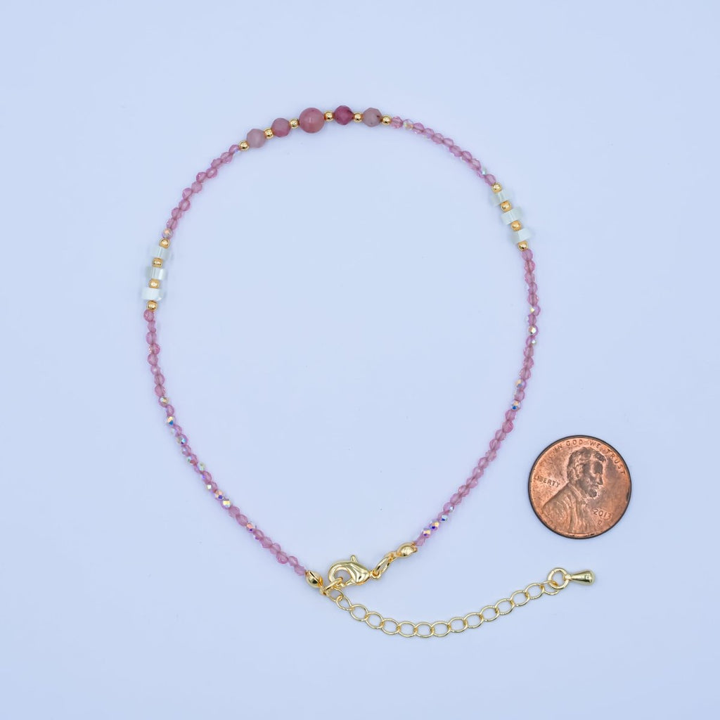 Gold-Filled Gemstone-Style Chain Anklet