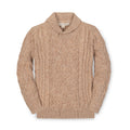 Hope & Henry Boys' Organic Cotton Cable Sweater | Camel Heather