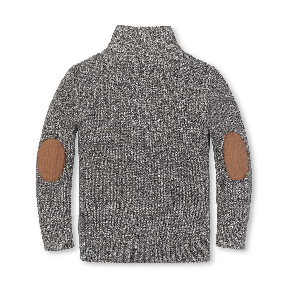 Hope & Henry Boys' Organic Cotton Mock Neck Sweater | Salt and Pepper