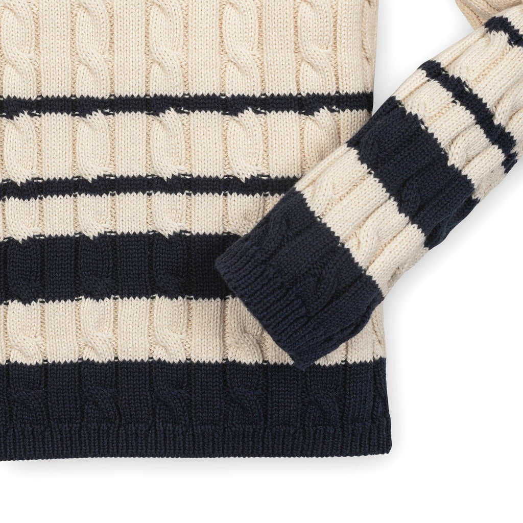 Girls’ Organic Cotton Cable-Knit Sweater | Ivory