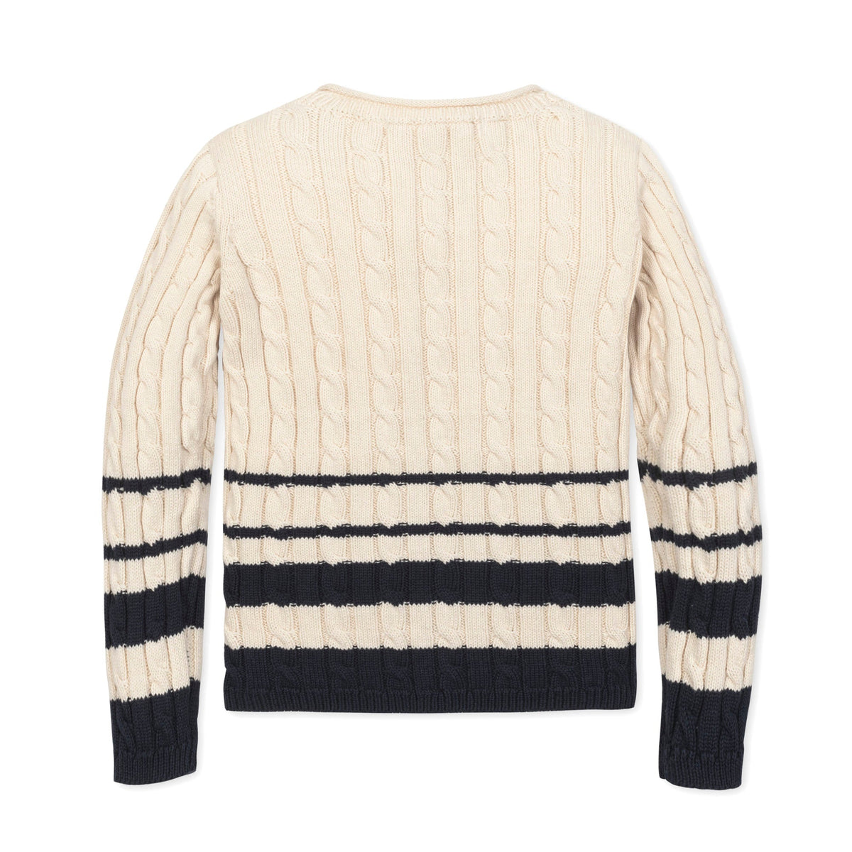 Girls’ Organic Cotton Cable-Knit Sweater | Ivory