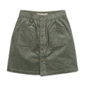 Organic Corduroy Button Front Skirt