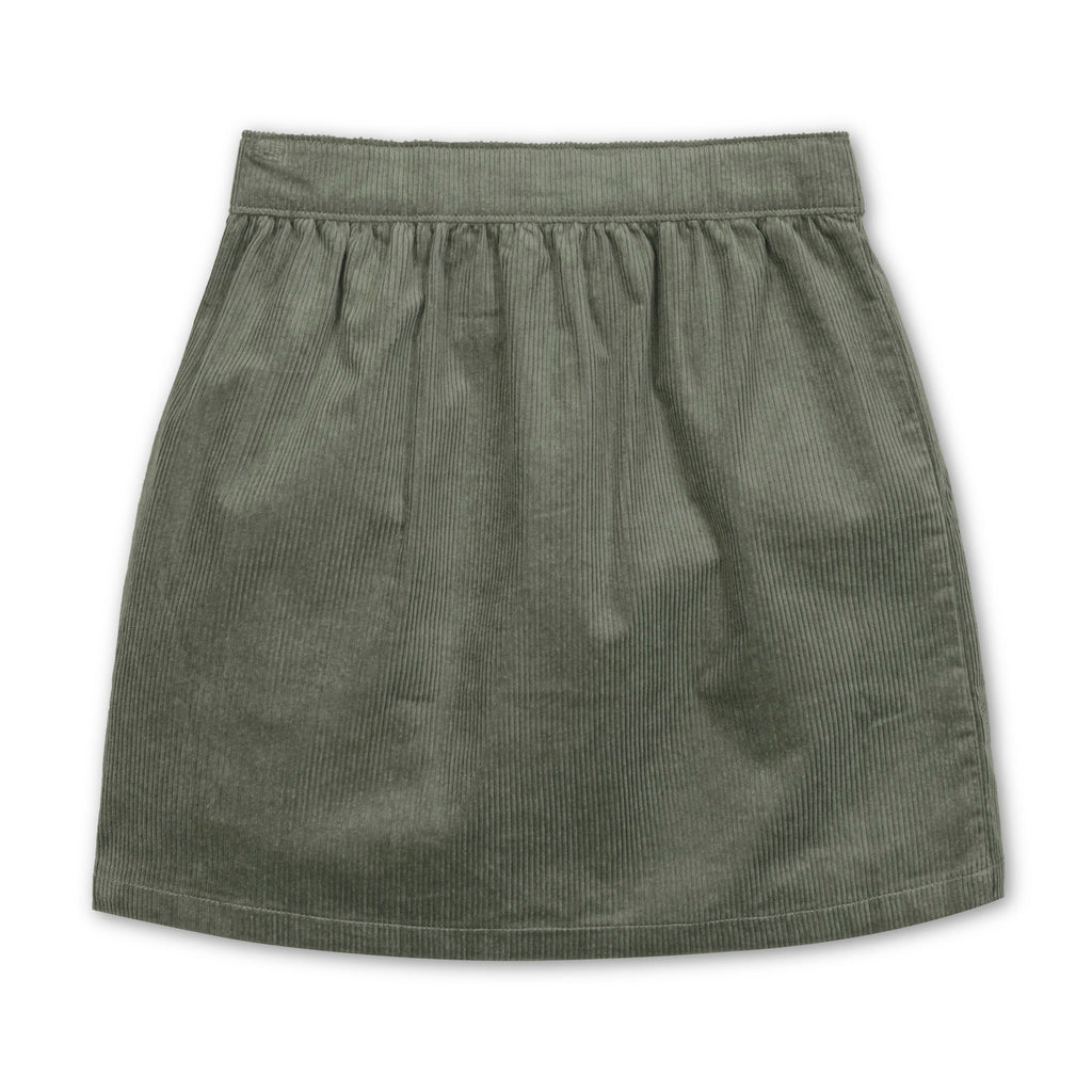 Organic Corduroy Button Front Skirt