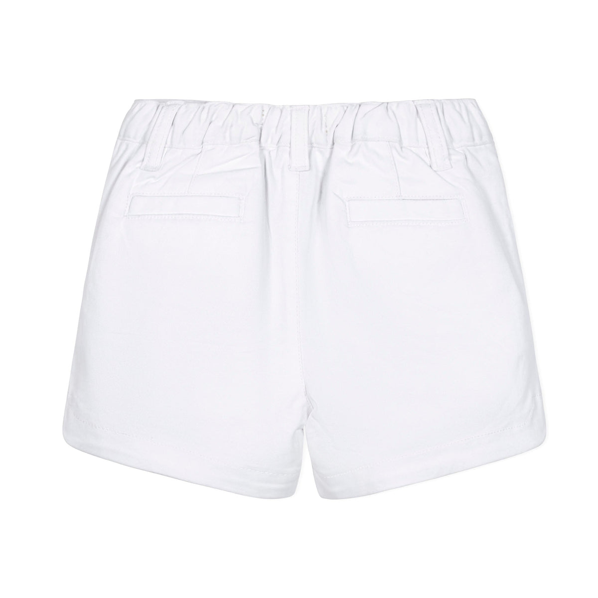 Girls’ Organic Cotton Blend Chino Shorts – White